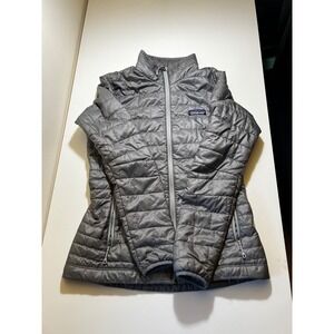 Patagonia Women's Nano Puff Full Zip Up Insulated Jacket XS Grey PrimaLoft
